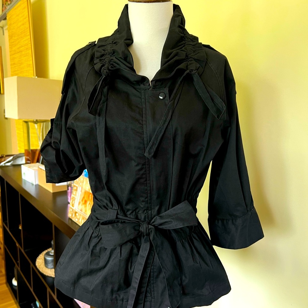 Cute black jacket with belt